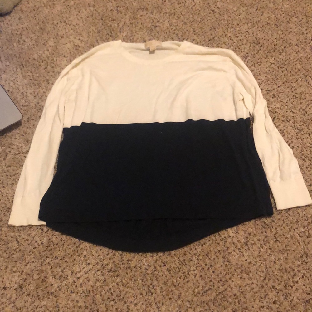 Michael Kors Navy and cream sweater